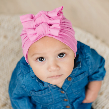 Triple Bow Solid Color Baby Turban