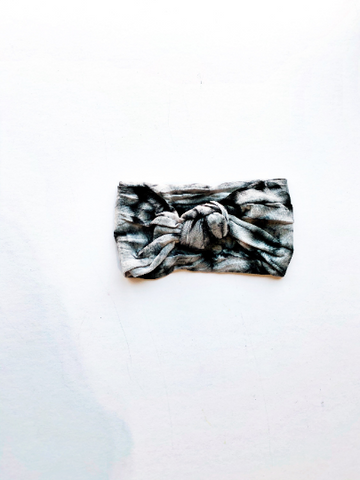 Knotted Black Tie Dye Headband - Golden Dot Lane