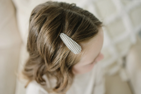 Set of 5 Fall Plaid Snap Hair Clips