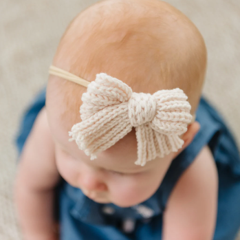 Thick Chunky Sweater Knit Hair Bows