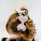 Birthday Party 3.5" Faux Leather Glitter Hair Bow