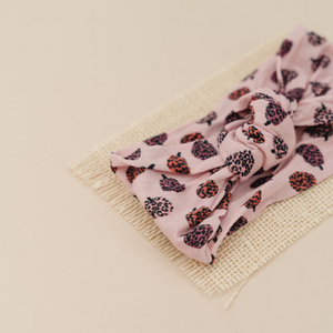 Knotted Fall Leopard Pumpkin Nylon Headband