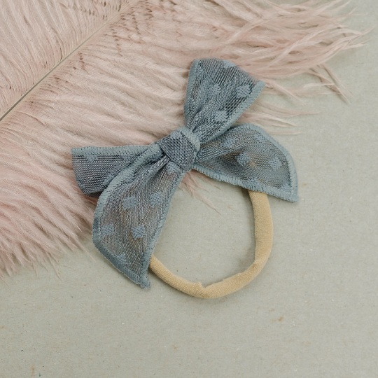 Fancy Textured Tulle Petite Bows