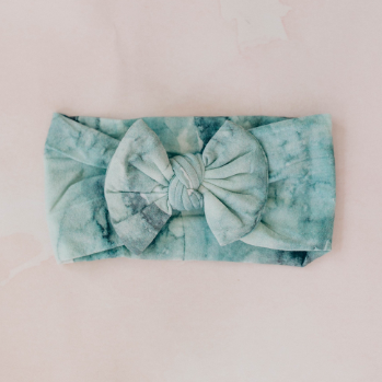 Sage Watercolor Tie Dye Nylon Headband