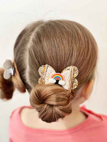 Set of 2 | Rose Gold Rainbow Pigtail Sets