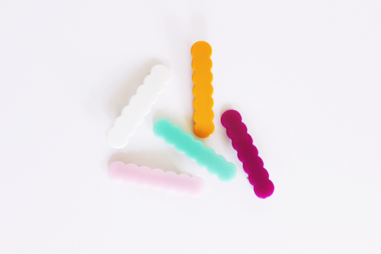 Set of 5 | Scallop Acrylic Bar Clips