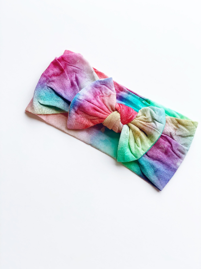 Watercolor Tie Dye Nylon Headband - Golden Dot Lane