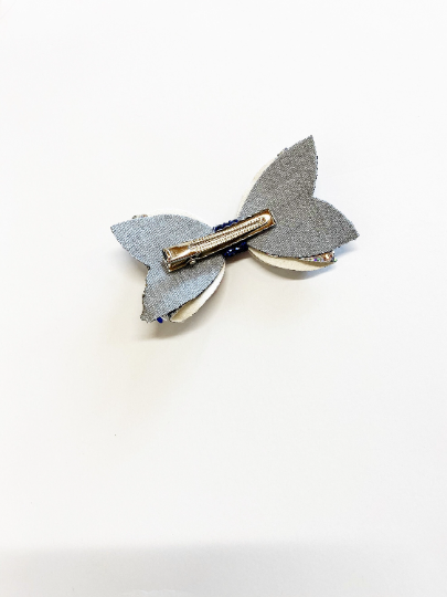 3.5” Rainbows Glitter Faux Leather Bow