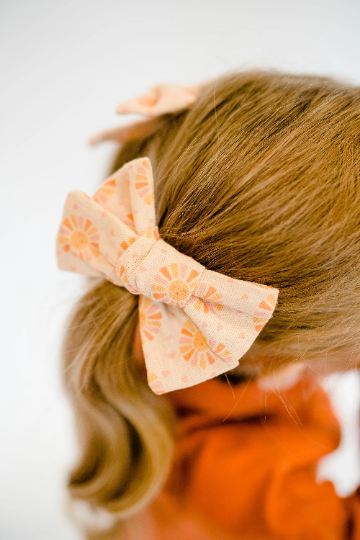 Happy Sunshine Gauze Linen Hair Bow