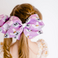 Lilac Easter Bunny 7" Grosgrain Bow Hair Clip