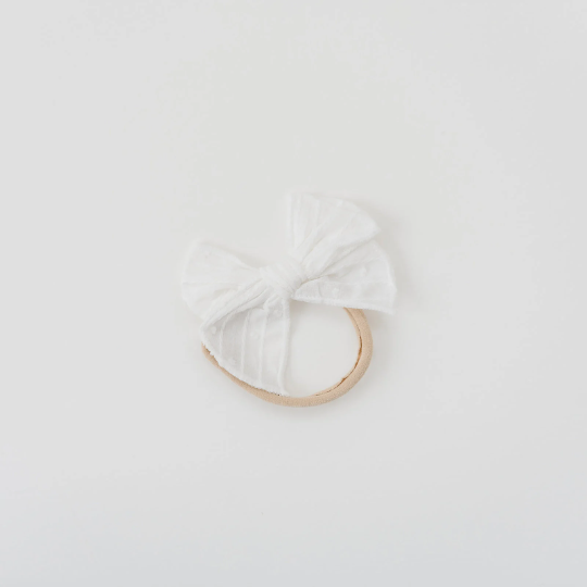 Lightweight Cotton Swiss Dotted Hair Bow