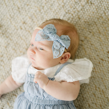 Sailor Eyelet Lace Dainty Hair Bow
