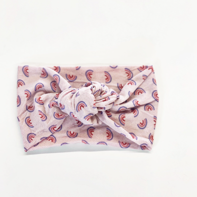 Knotted Neutral Rainbow Nylon Headband