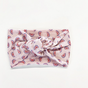 Knotted Neutral Rainbow Nylon Headband