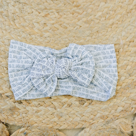 Happy Birthday Baby Nylon Headband