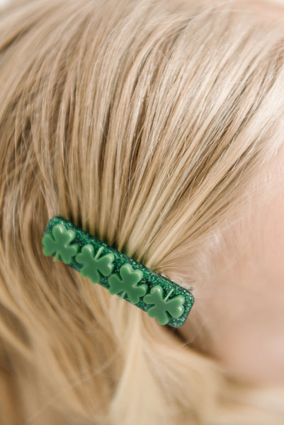 St Patrick’s Day Acrylic Hair Clip