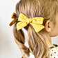 Mustard Swiss Dot Cotton Bows Alligator Clips - Golden Dot Lane