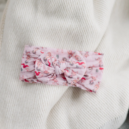 Vintage Santa and Reindeer Nylon Headband