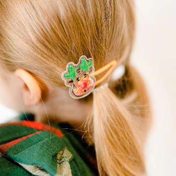 Christmas Confetti Shaker Hair Clips