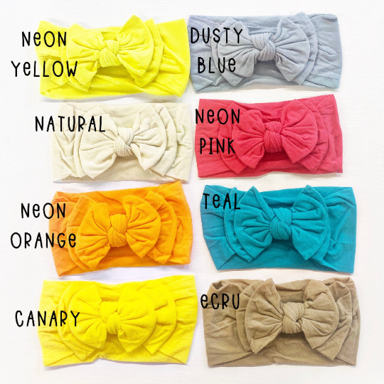 Double Bow Nylon Headbands