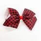 Red Buffalo Plaid 7” Grosgrain Hair Bow