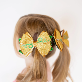 5" Glitter Pumpkin Hair Bow