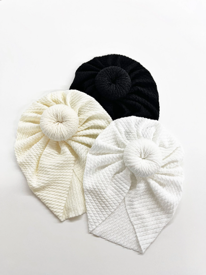 Thick Quilted Baby Bun Turban