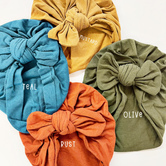 Thick Bow Baby Turbans