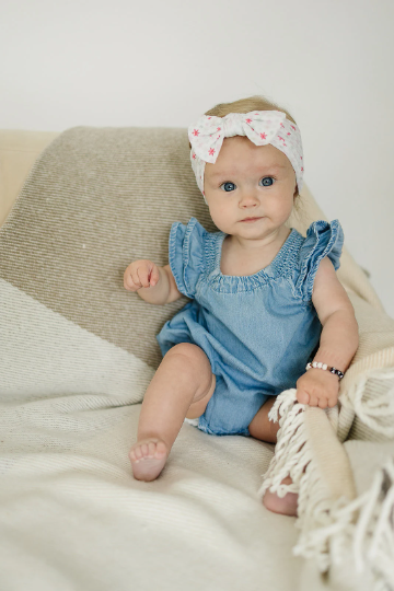 Winter Snowflake Ribbed Nylon Headband