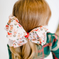 Vintage Santa and Reindeer 7” Grosgrain Hair Bow