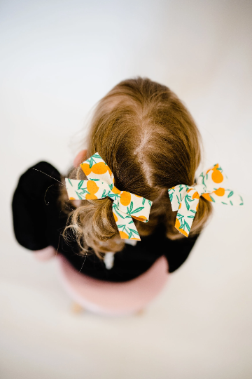 Summer Citrus Set of 2 Hair Bow Clips