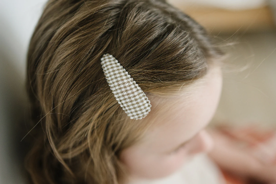 Set of 5 Fall Plaid Snap Hair Clips