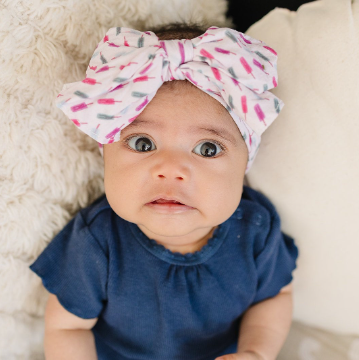 Big Bow Watercolor Summer Popsicle Nylon Headband