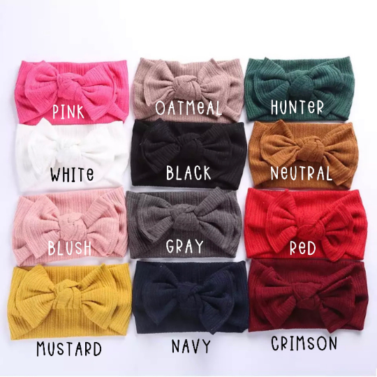 Color Options Thick Sweater Knit Headbands - Golden Dot Lane