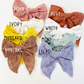 5” Large Eyelet Cotton Linen Bows