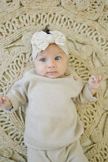 Autumn Fields Double Bow Baby Nylon Headband