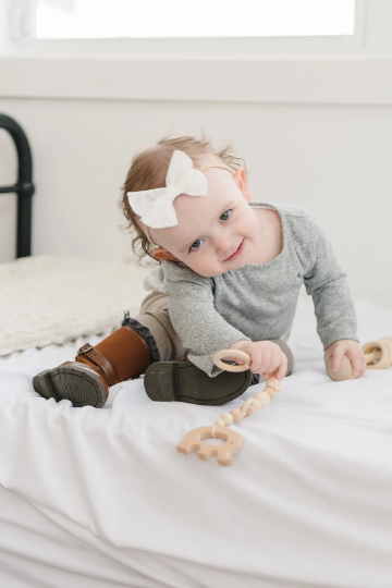 Lightweight Cotton Swiss Dotted Hair Bow