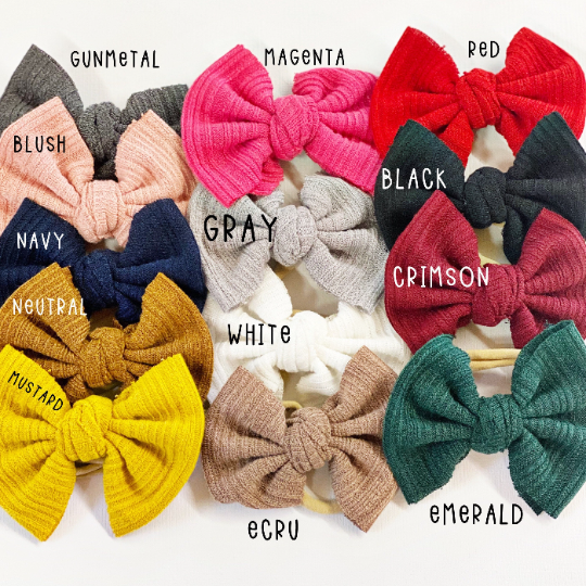 4” Messy Knotted Sweater Bows
