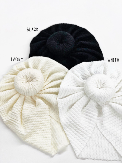 Thick Quilted Baby Bun Turban
