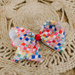 Rainbow Happy Summer Colorful Checkered Print 7" Grosgrain Hairbow