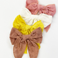 5” Large Eyelet Cotton Linen Bows