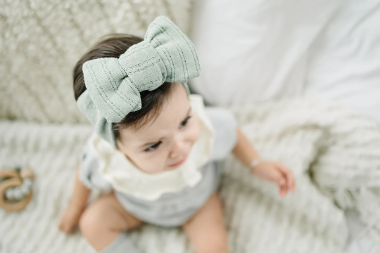 Thick Textured Autumn Baby Bow Wrap
