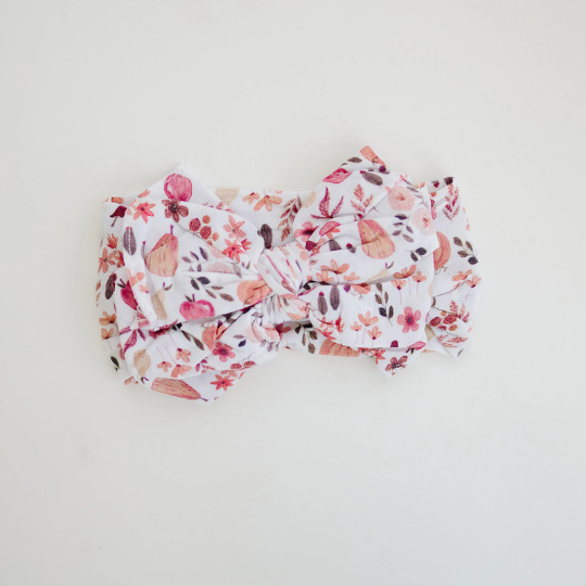 Autumn Gourd Big Bow Baby Nylon Headband
