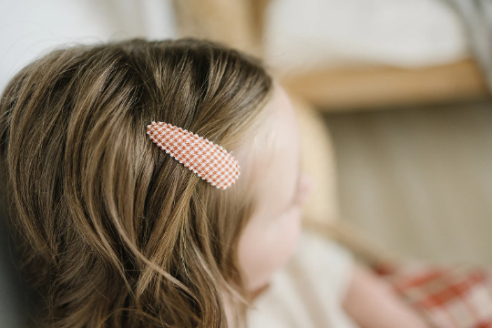 Set of 5 Fall Plaid Snap Hair Clips