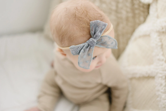 Fancy Textured Tulle Petite Bows