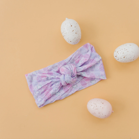 Knotted Pastel Easter Eggs Baby Nylon Headband