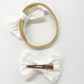3” Square Floral Stitched Linen Bows