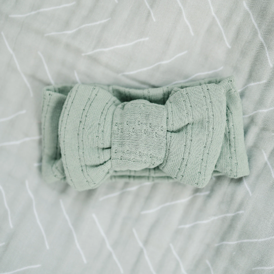 Thick Textured Autumn Baby Bow Wrap