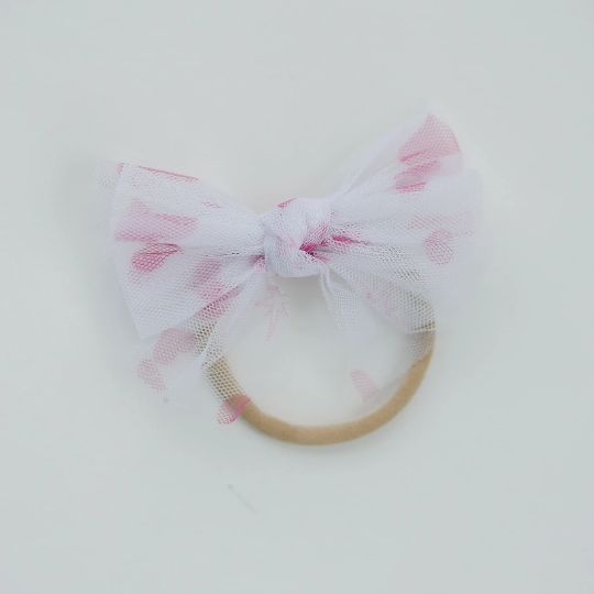 Heart Tulle Bows