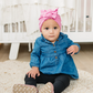 Triple Bow Solid Color Baby Turban